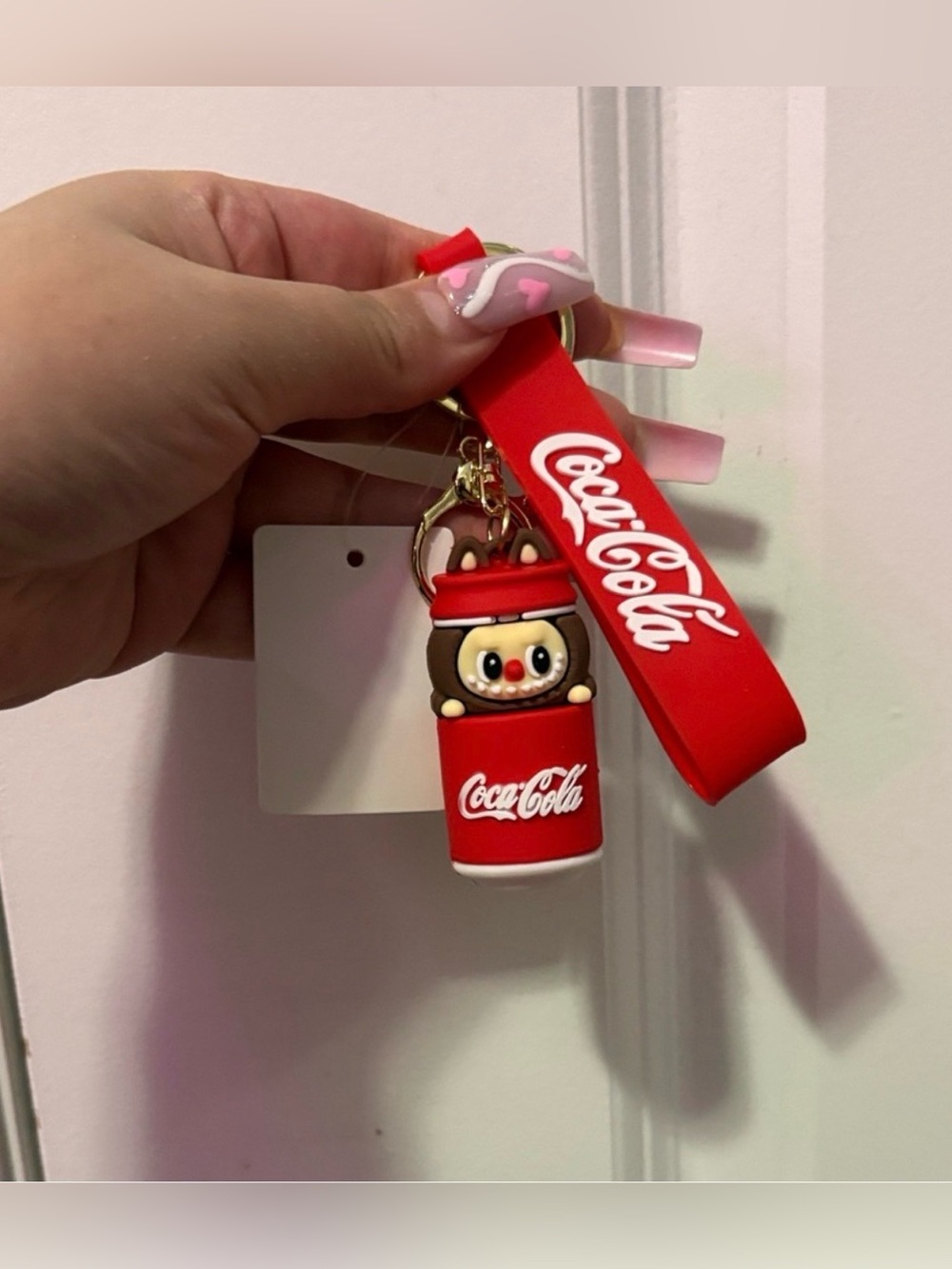 Coca Cola Red Kids Silicone Wrist Strap with Cute Character Charm